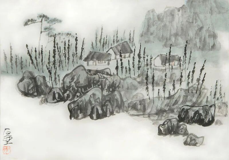 为什么说熊十力是中国艺术精神的最|陈子庄《乡村小景》