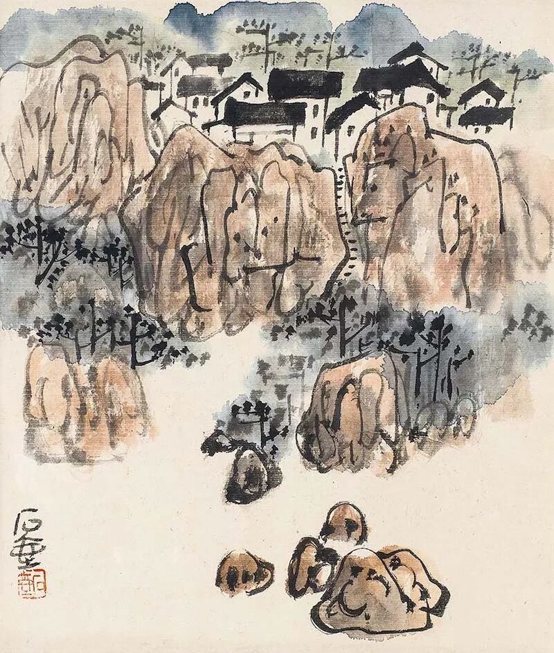 为什么说熊十力是中国艺术精神的最|陈子庄《山乡新居》