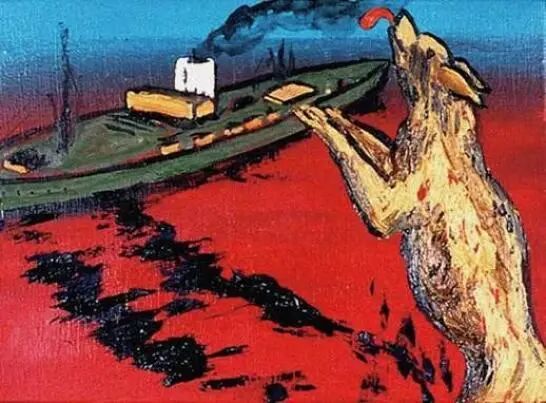 现代绘画的困境：坏画不坏，好画不｜恩佐·库奇画作，《摇曳》（Ondeggiavano），2007