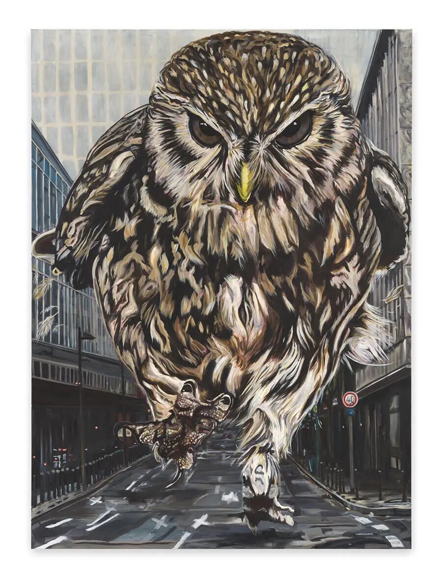 现代绘画的困境：坏画不坏，好画不｜JanaEuler，《前往工作室的路上》，2025年，油画布