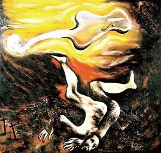 现代绘画的困境：坏画不坏，好画不｜恩佐·库奇画作，《醉酒的音乐录》（MusicaEbbra），1982