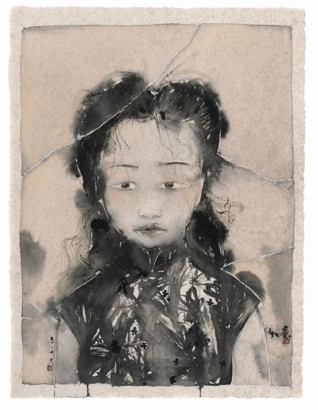 现代绘画的困境：坏画不坏，好画不｜刘庆和《妈妈》，纸本水墨，2014年